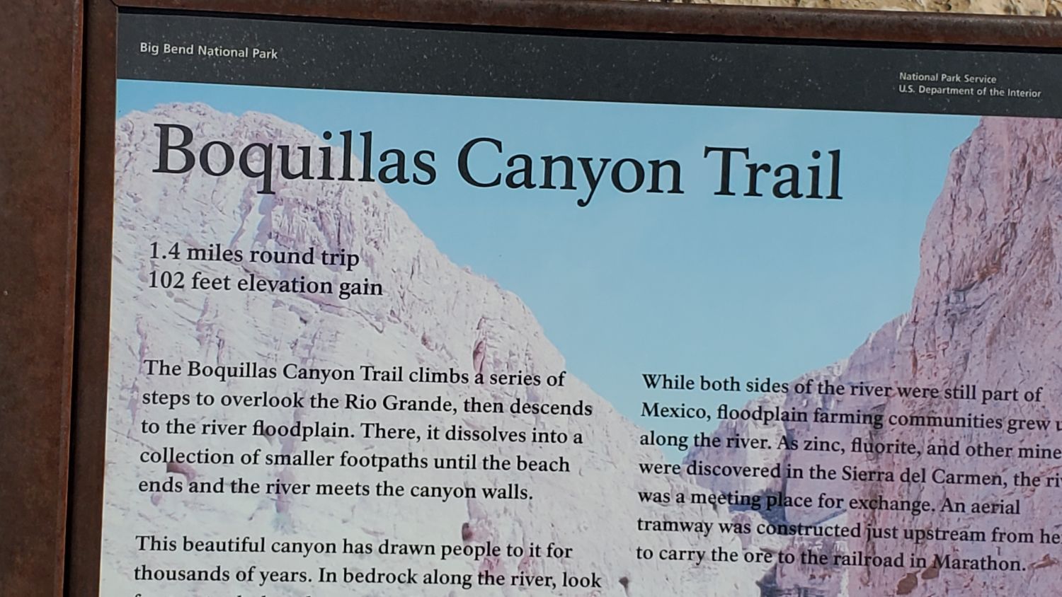 Boquillas Canyon Hike 